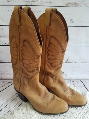 Vtg Womens Sanders Butterlfy Cowboy Boots 9.5 B