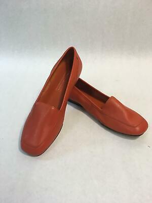 VINTAGE Red Leather ENZO ANGIOLINI Flats Loafers Womens Shoes Size 6
