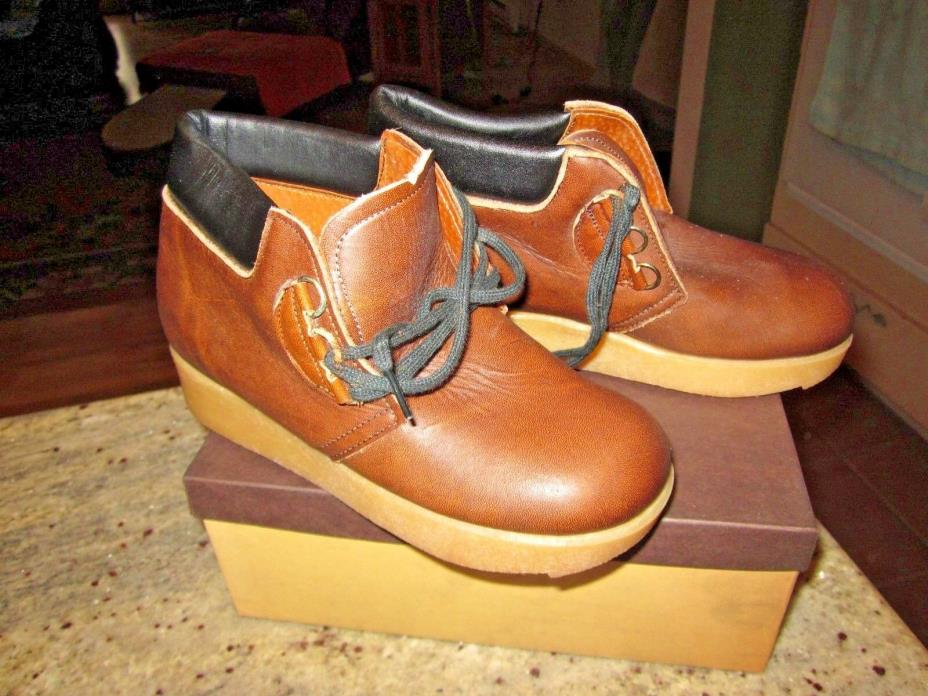 NOS vintage leather mens boys girls Oxford shoes   11 1/2D = 7 3/4