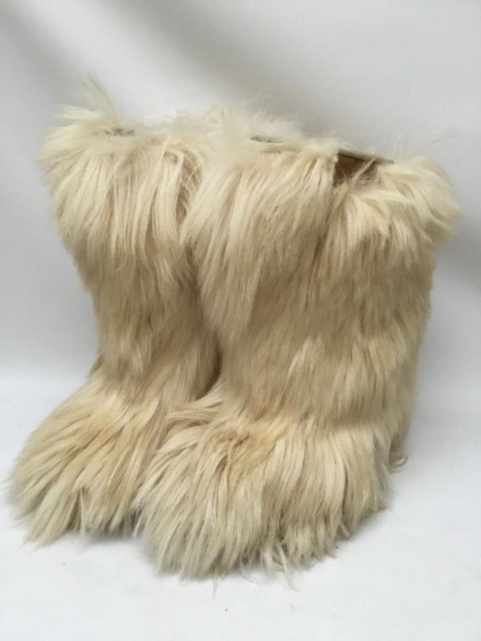 VTG DalBello Mountain Goat Fur Boots Yeti Shaggy Snow Winter Furry Hair 9