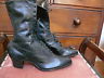 1890 Black Leather Lace-up Cap toe Boots Never Worn Classics Romantic