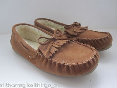 Vintage 80s SOX-TAB Genuine Suede Leather Slip On MOCASSINS Drivers Flats 6