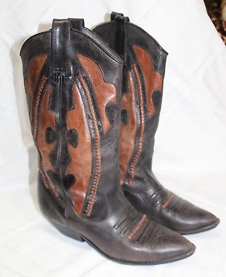 Vintage Ladies 19870s Circle S Cowboy Boots Brazil Size 8