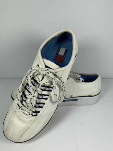 Vintage 1990 TOMMY HILFIGER White Chunky Platform Shoes Sneakers Women’s 8.5