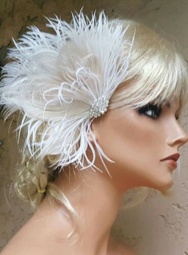 Wedding headpiece,  Bridal Accessories, Feather Fascinator, Bridal  Hairpiece