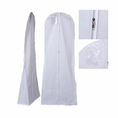 72'' Large Wedding Dress Bridal Gown Garment Zip Bag Clothes Cover Storage Pr...