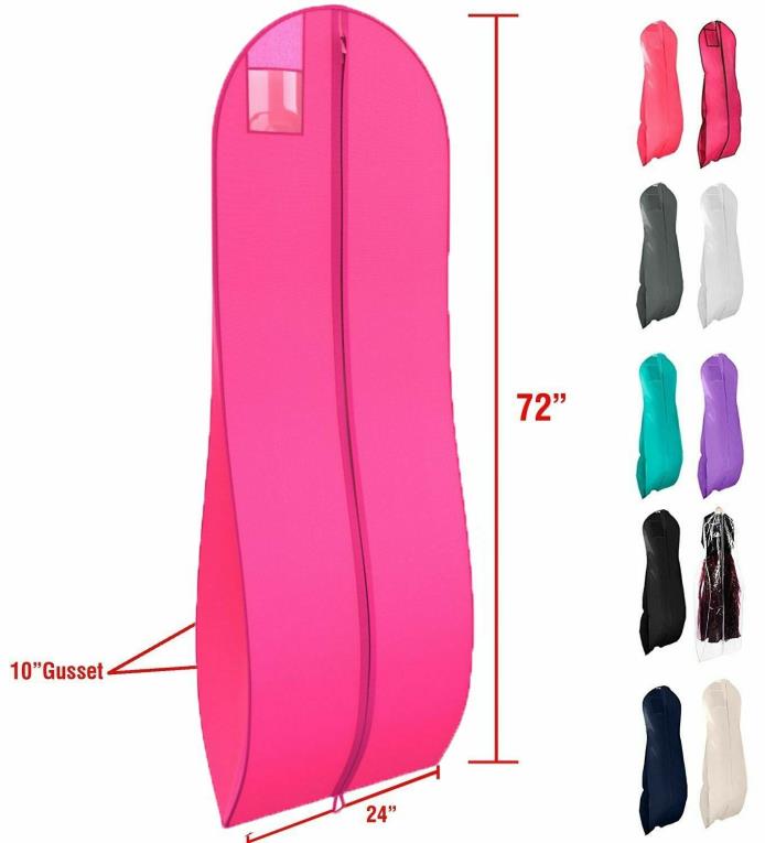 Damask Gown Garment Bag for Women’s Dresses Folding Loop ID 72”x 24