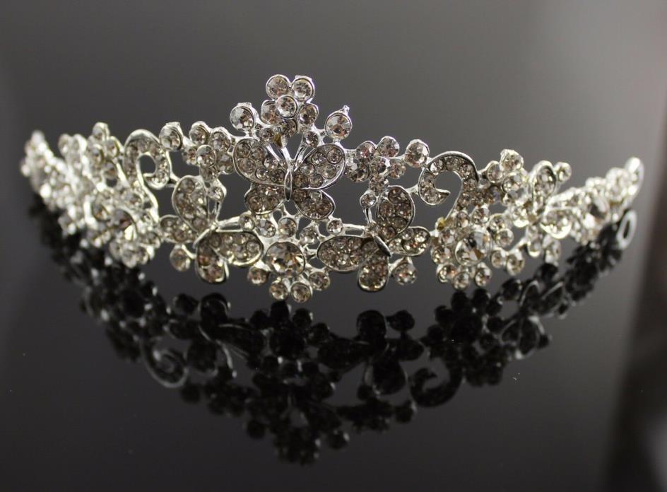 Tiara Wedding Tiara, Bridal/ Bridesmaid Rhinestone Tiara US SELLER