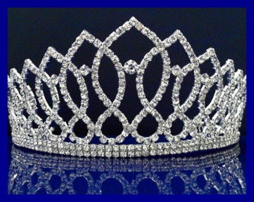 SC Bridal Wedding Tiara Crown 99060 SILVER Beauty