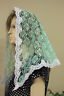 Light Green veils and mantilla Catholic church chapel scarf lace head covering M