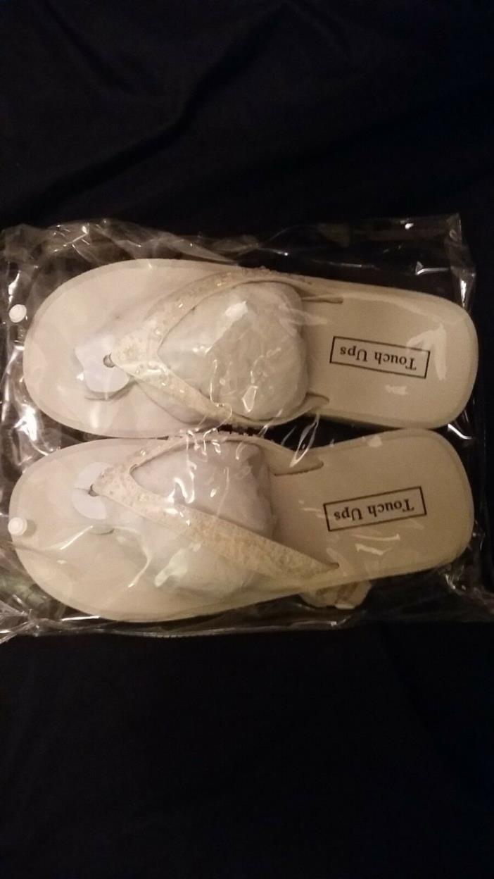 New (untouched) Touch Ups by Benjamin Walk Ivory with rhinestone, size 8