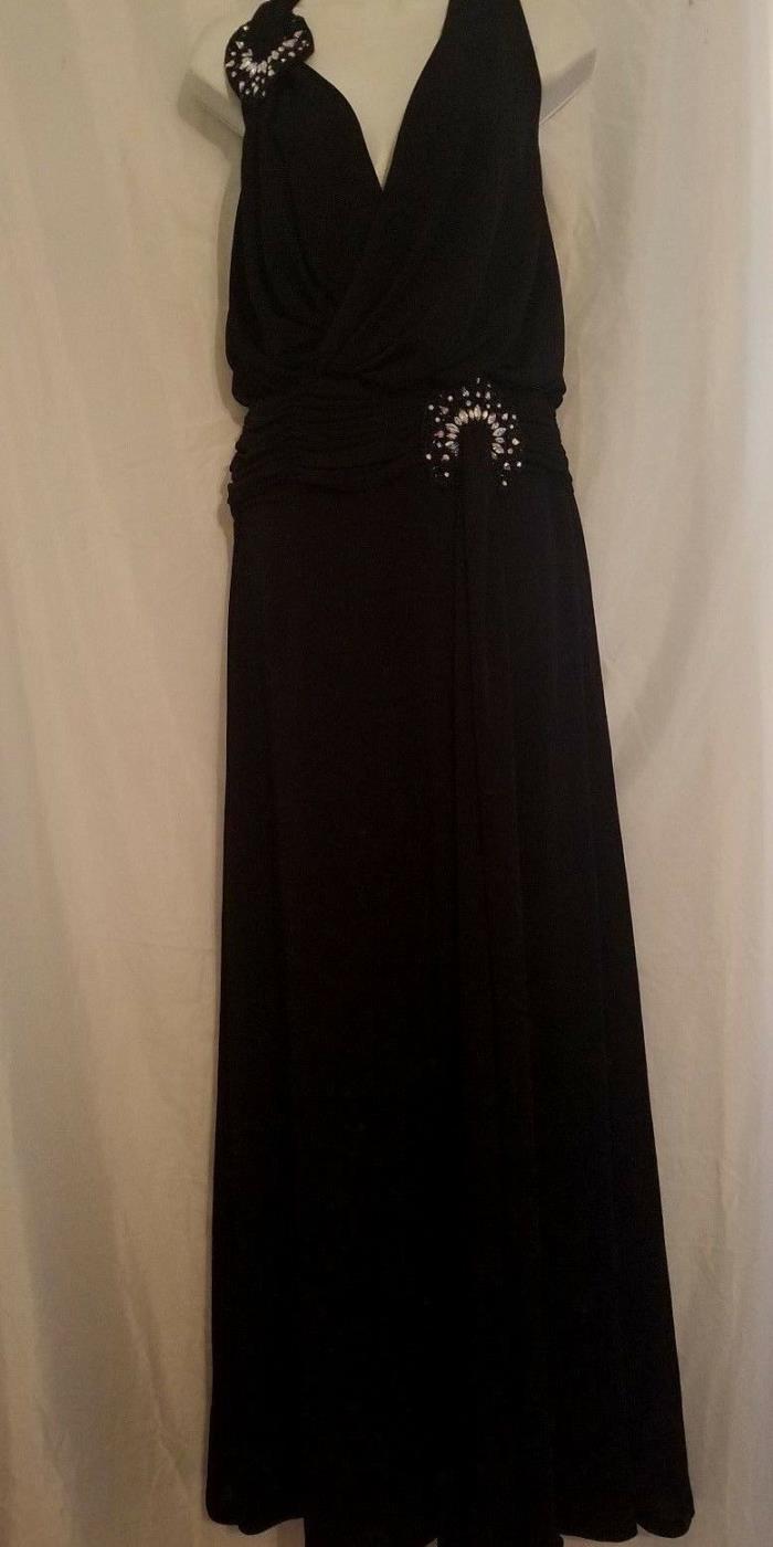 Tony Bowls Long Black Evening Gown Size 8 - Perfect for any special event