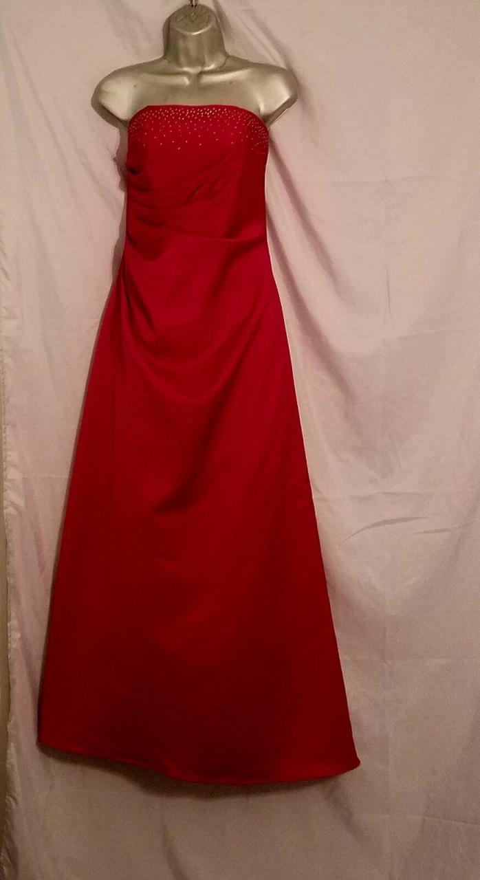 Roberta Bridal Long Red Gown Size 8
