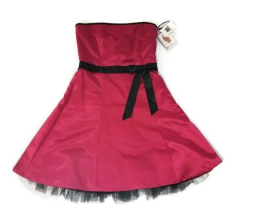 Gunne Sax Jessica McClintock Pink Strapless  Formal Prom Party Dress Size 11/12
