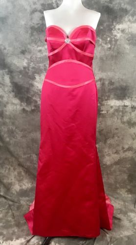 Size 10 Flirt Maggie Sottero Pink and Coral Formal Dress with Train-Pageant-Prom