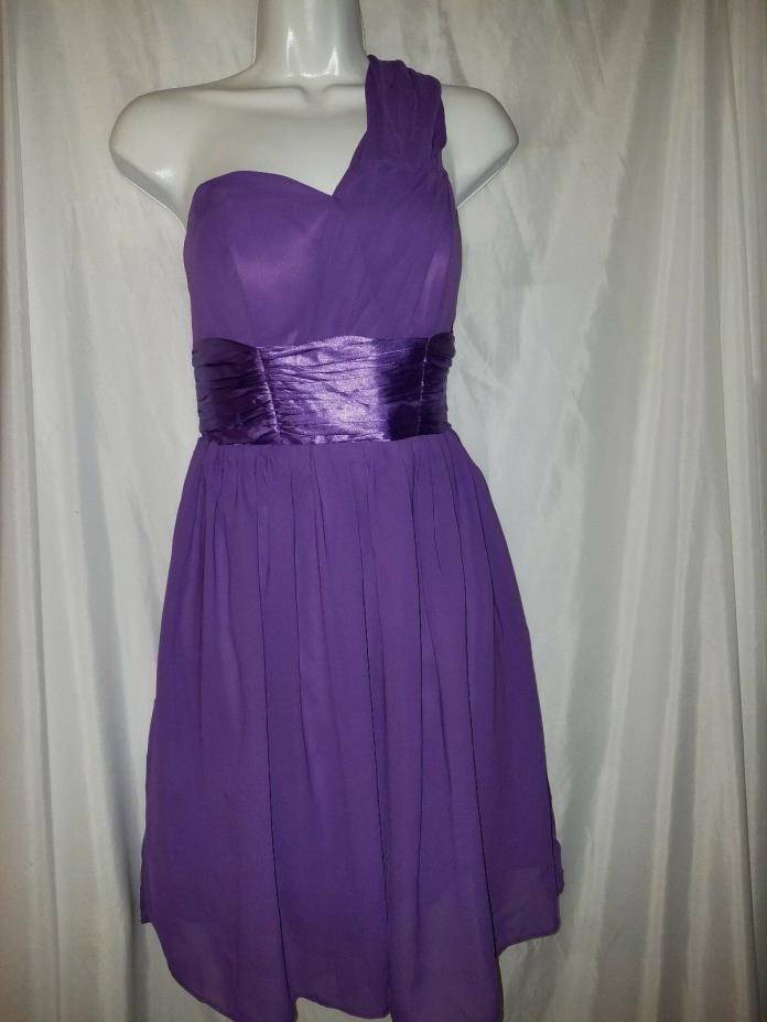 Purple Chiffon Special Occasion Gown Size XXL Knee Length
