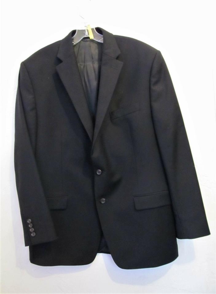 A Men's Sharp Black 100% Wool,2 Button Close Sportcoat By LAUREN Ralph Lauren.42