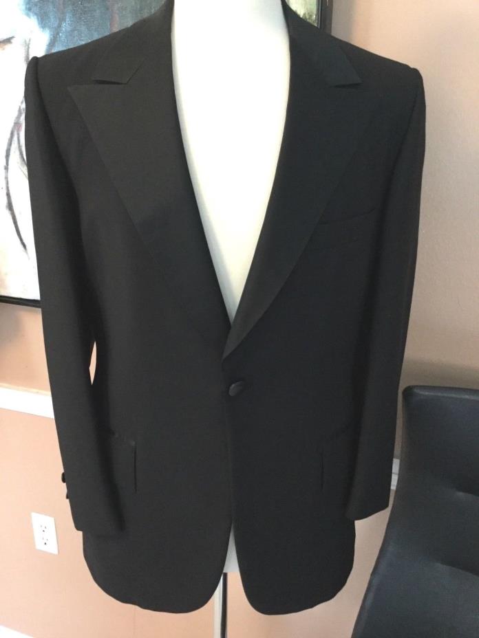 A Sharp Vintage 70's Tuxedo Formal Jacket Lord West 39R Wool & Mohair