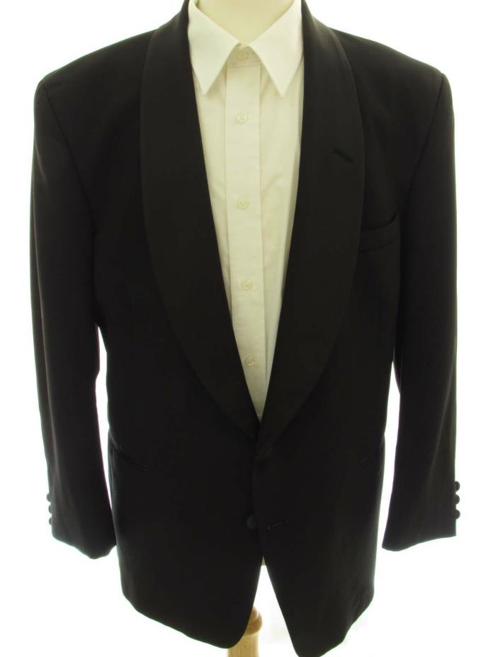Chaps Ralph Lauren Wool Men Satin Lapel Tuxedo Jacket 46R Formal Wedding Prom