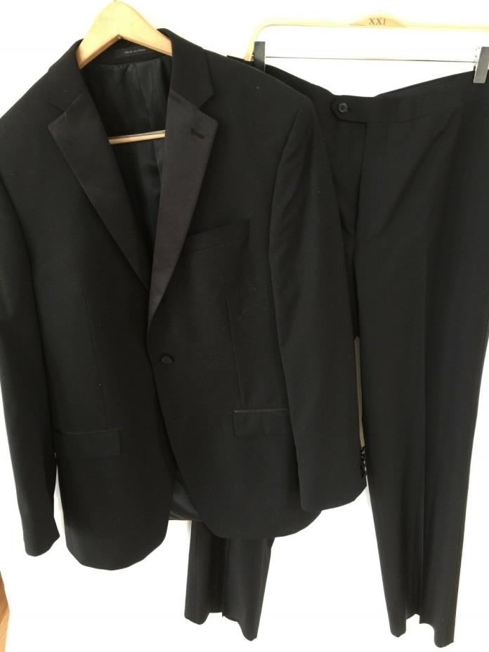 Calvin Klein Black Men's Tuxedo Formal Prom Wedding - Size 42L