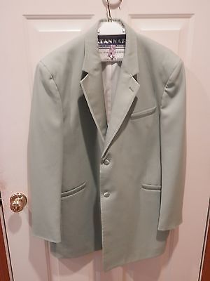 Mint Seafoam Green Tuxedo Jacket Andrew Fezza Fusion Costume sz 48 L 48 long