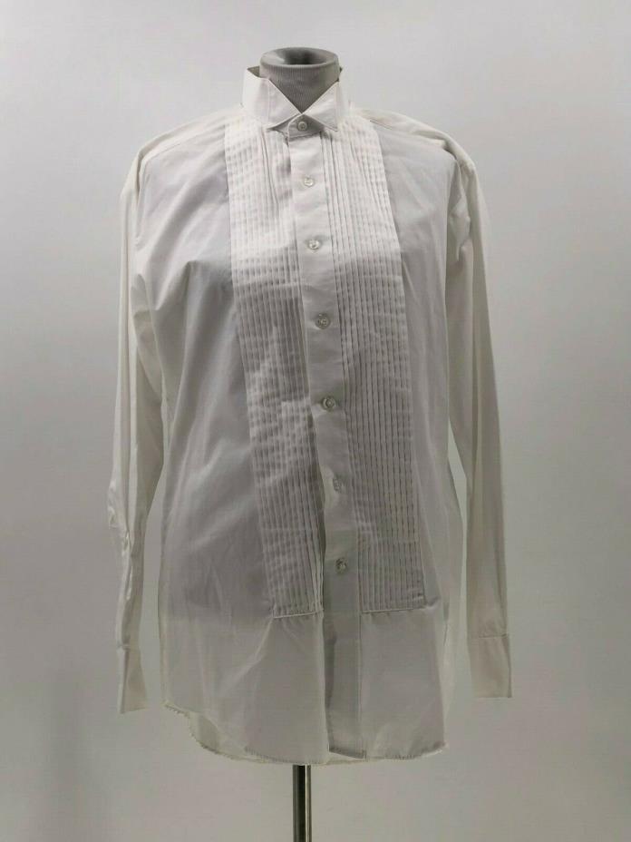 chaplin easy fit mens tuxedo dress shirt pleated size M 34-35  AC46