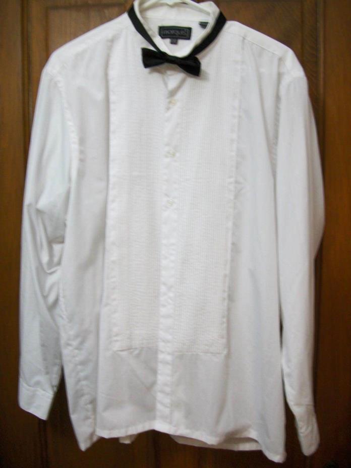 NEW MENS TUXEDO SHIRT      SIZE XL 17 1/2 34-35      WING COLLAR  PLEATED FORMAL