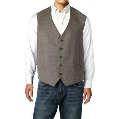 Michael Kors Mens Brown Wool Pindot Suit Separate Suit Vest 46R BHFO 8278