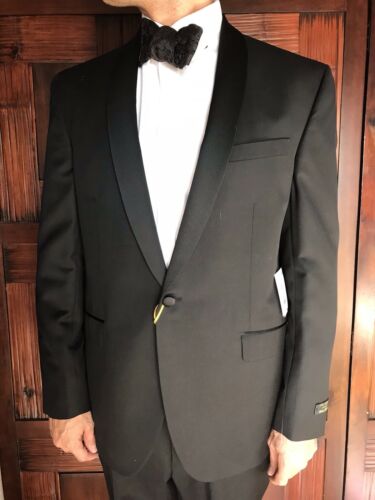 Ted Baker London 'Josh' Tuxedo 100% Wool in Black Size 44R New $1050