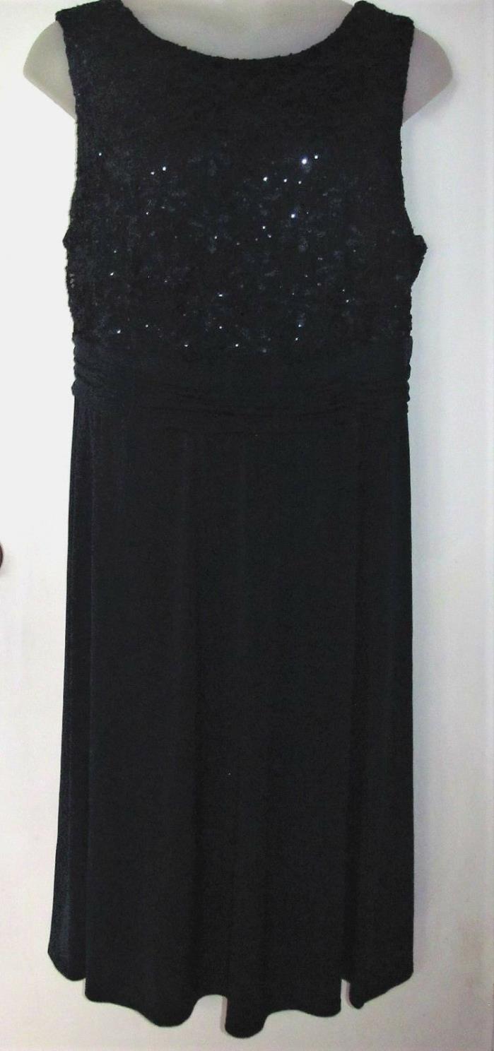 NWT Navy DRESSBARN Lace/Sequin Mother of the Bride Long  Formal Dress 24/ 2X