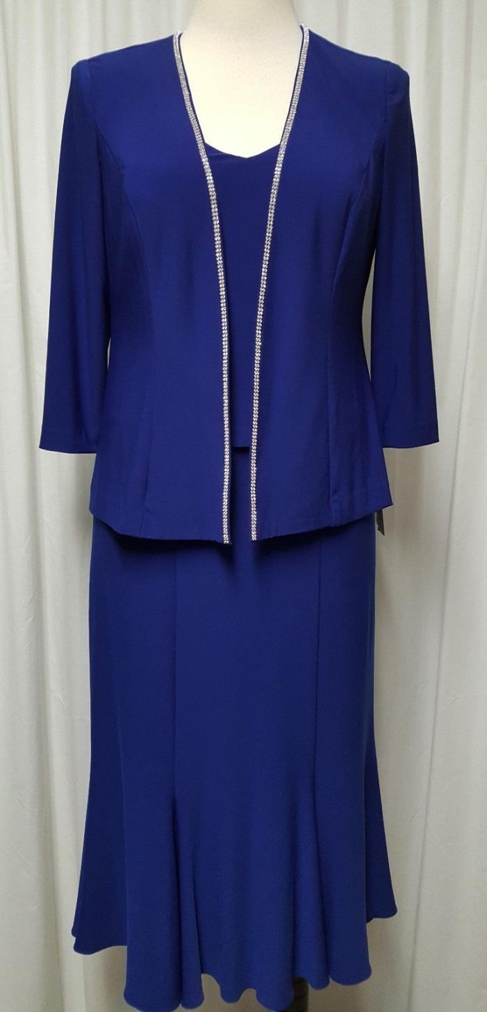 NWT Ladies Blue Event Mother of the Bride Jacket Dress by Alex Evenings