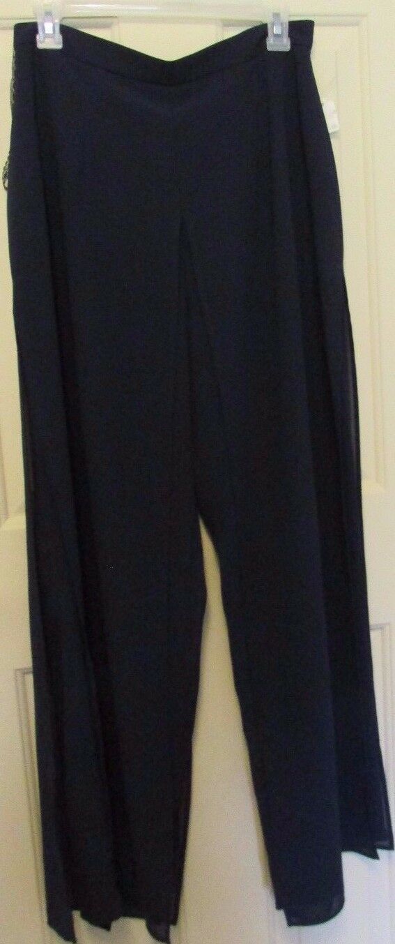 Ladies Dressbarn, size 12, navy fancy palazzo pants (looks like skirt), new