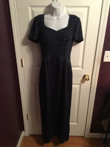 Jovani Navy Blue Mother of the Bride Groom Formal Dress Womens Size 10