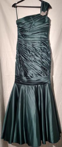 Jovani Mother Bride Groom Evening Dress Womens Formal Mermaid Gown 824 Teal Sz8