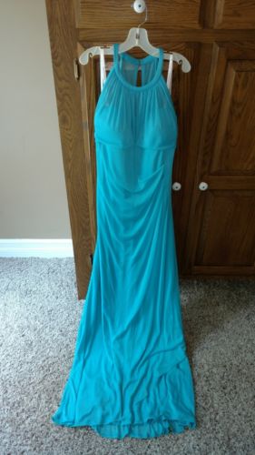 Davids Bridal Long Formal Illusion Mesh MALIBU Size 10