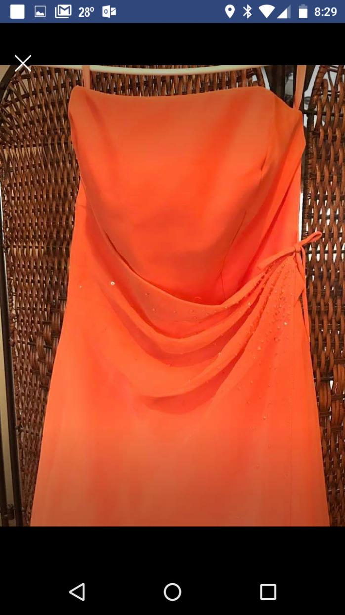 Mori Lee Prom Formal Homecoming Orange sz 5 6 New