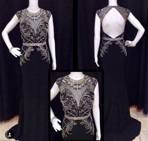 ? Brand New Jersey Stretch Formal Gown Pageant Prom Precious Formals C70214 Sz 6