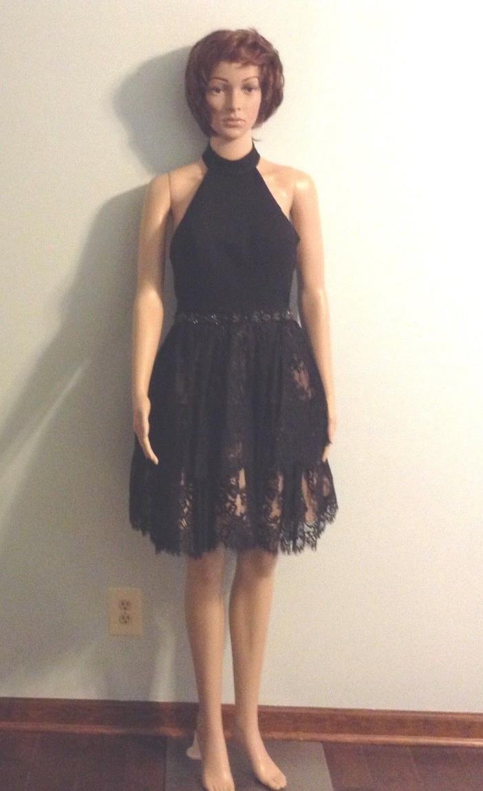 Sherri Hill Prom Dress Short Black Lace Size 4