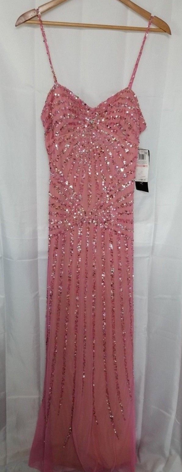 Night Way Collections Size 10 Pink Sequin Lined Prom Homecoming Sleeveless Dress