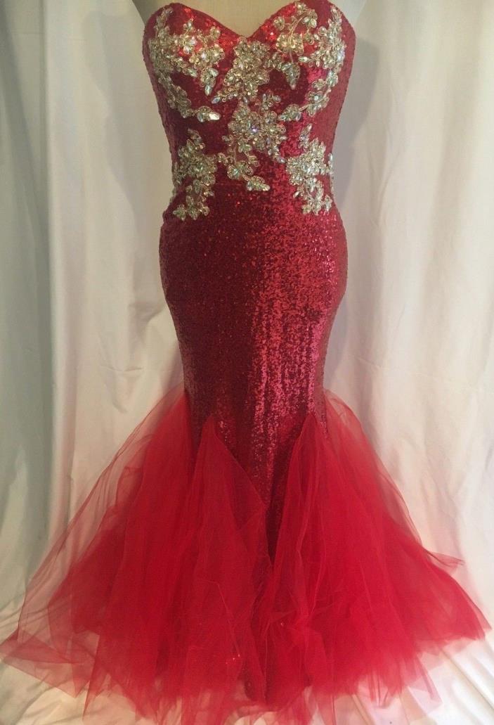 NWT Splash Prom Homecoming Gown Size 8 Red