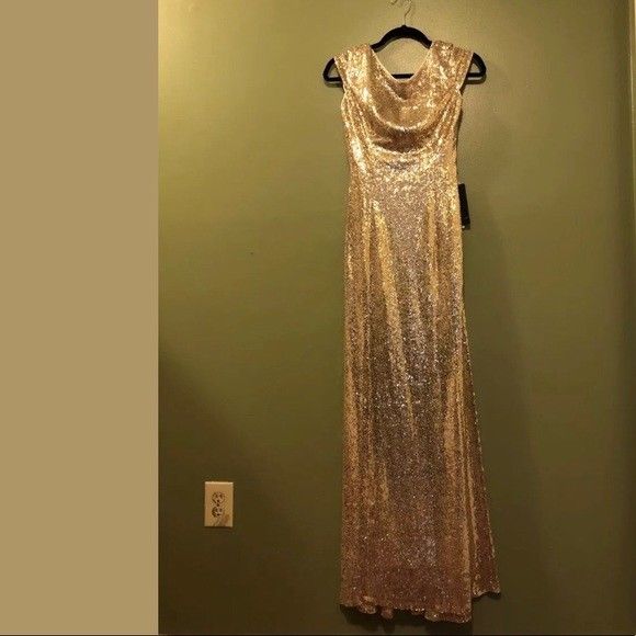 Gold Sequins Formal Dress - Size 2 NWT