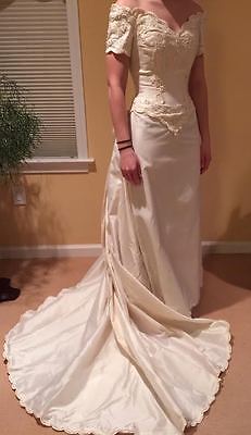 Authentic Vintage Christos Wedding Gown in Ivory