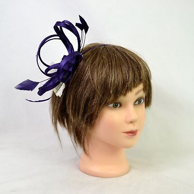 Jacques Vert Feather Fascinator Headband Purple