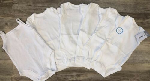 Baby New Carters Plain White Bodysuits 3 Months Lot