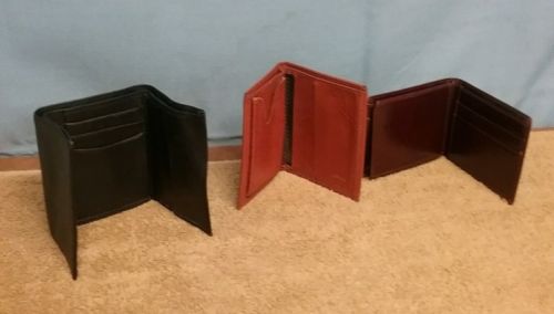 lot of 3 leather wallets