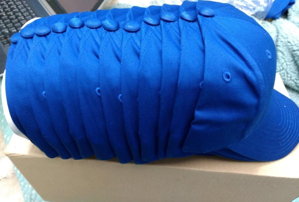 Wholesale NEW LOT 12 Royal Blue Cotton Baseball Hats Caps Blank No Graphics