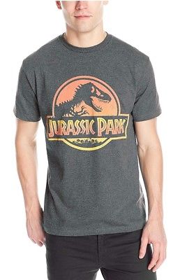 Lot Of 56 Jurassic Park Men's Logo Charcoal T-Shirt Heather Gray Medium Licensed