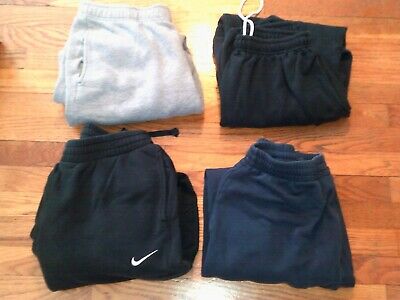 4 Pairs Mens Sweat Pants Nike Lands End Joe Boxer Gildan Size Medium Sweatpants