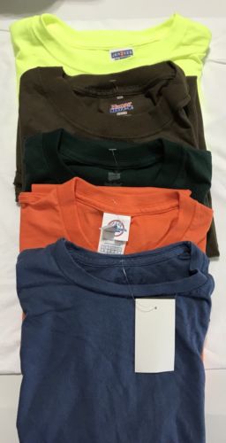 Tee  shirts lot Of 5 Mix Brands Hanes Delta Fruit Of The Loom, Hanes Beefy Eg.
