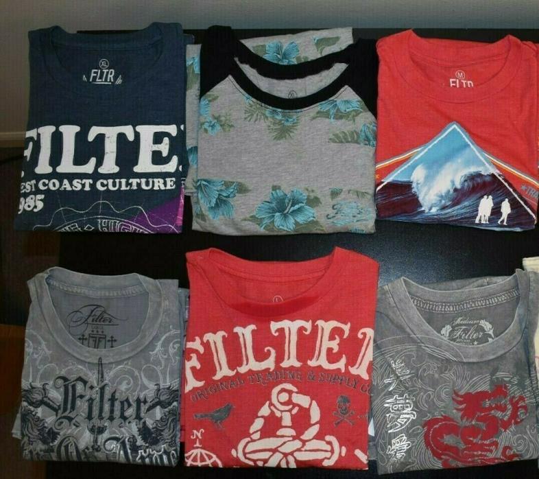 Wholesale Lot Mens T Shirts 2nd Quality FILTER Assorted Prints Slim Fit Samples